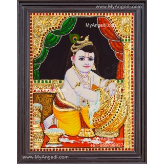 Butter Krishna Tanjore Painting
