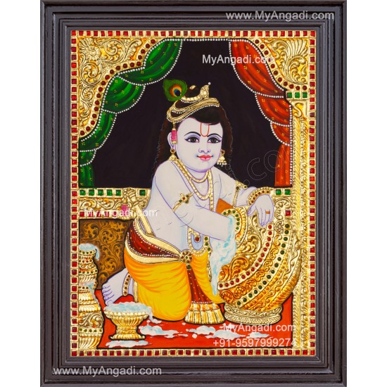 Butter Krishna Tanjore Painting