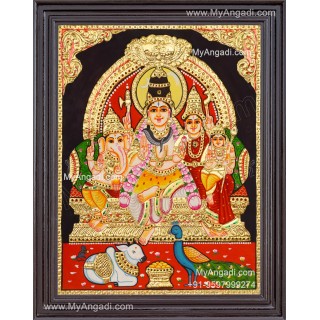 Shivan Family Tanjore Painting
