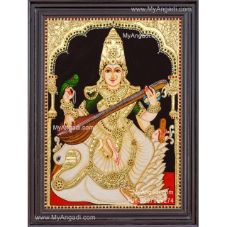 Saraswathi Tanjore Painting