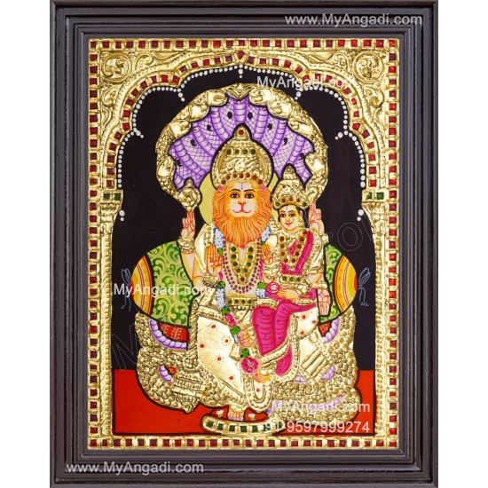 Lakshmi Narasimhar Tanjore Painting