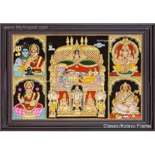5 Panel Tanjore Painting