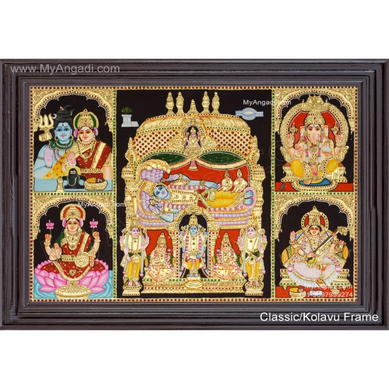 5 Panel Tanjore Painting