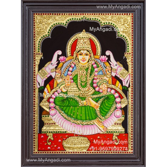 Gajalakshmi Tanjore Painting