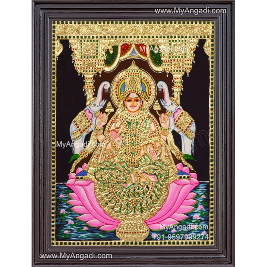 Gajalakshmi Tanjore Painting
