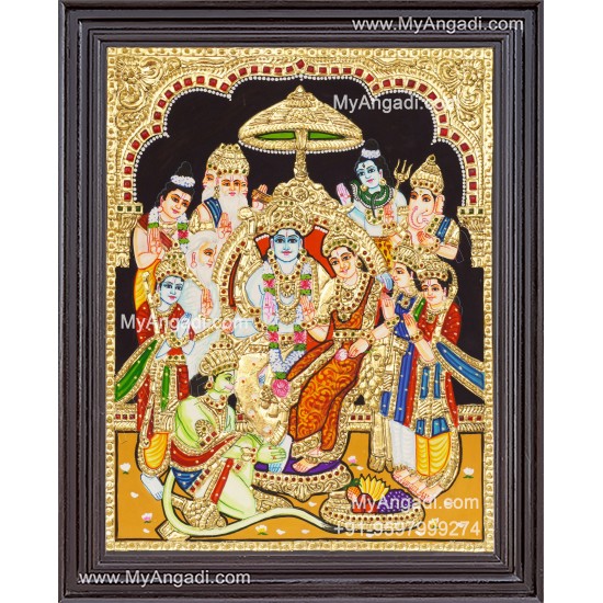 Ramar Pattabhishekam Tanjore Painting