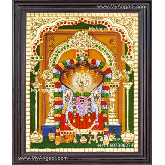 Sri Moongilanai Kamatchiamman Tanjore Painting