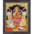 Ganesha Lakshmi Saraswathi Tanjore Painting