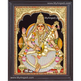 Saraswathi Tanjore Painting