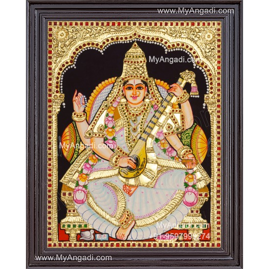 Saraswathi Tanjore Painting