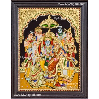 Ramar Pattabhishekam Tanjore Painting