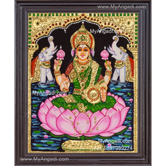 Gajalakshmi Tanjore Painting