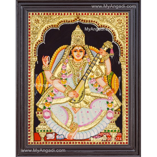 Saraswathi Tanjore Painting