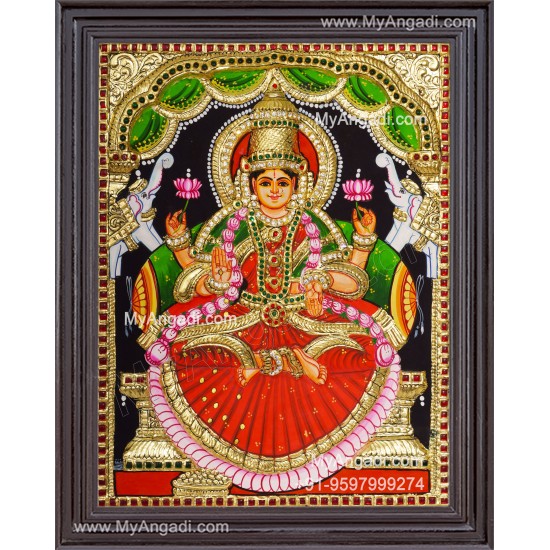 Gajalakshmi 2d Tanjore Painting