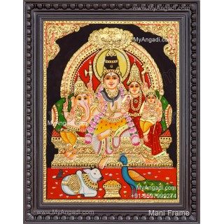 Shivan Family Tanjore Painting