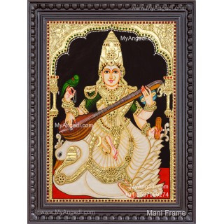 Saraswathi Tanjore Painting