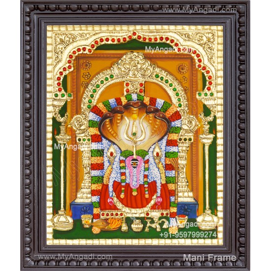 Sri Moongilanai Kamatchiamman Tanjore Painting