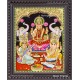 Ganesha Lakshmi Saraswathi Tanjore Painting