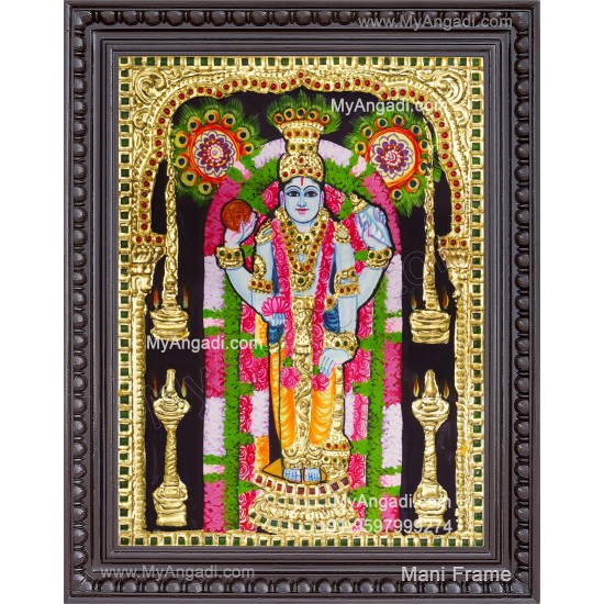 Guruvayurappan Tanjore Painting, Guruvayurappan Tanjore Painting