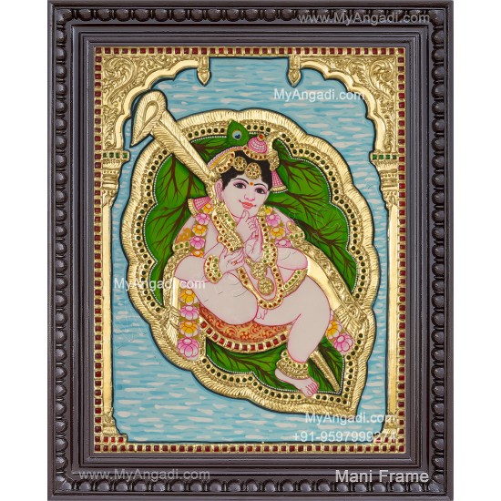 Aalilai Krishna Tanjore Painting