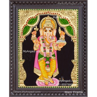 Standing Ganesha Tanjore Painting 