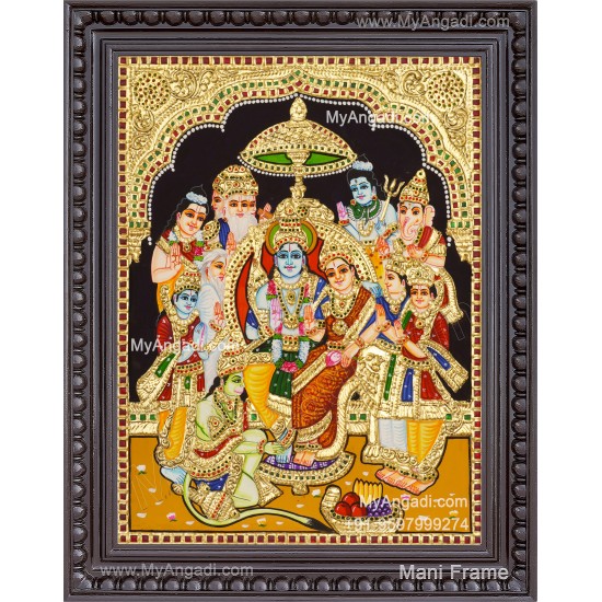 Ramar Pattabhishekam Tanjore Painting