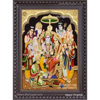 Ramar Pattabhishekam Tanjore Painting, Ram Pattabisekam
