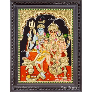 Shivan Family Tanjore Painting