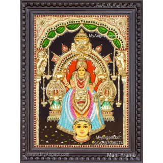 Kollur Mookambikai 3D Tanjore Painting