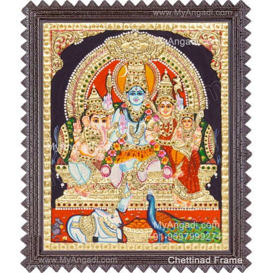 Shiva Family Tanjore Painting