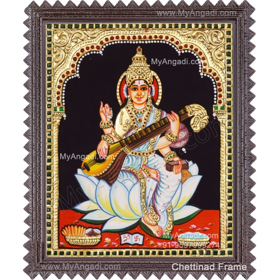 Saraswathi Tanjore Painting