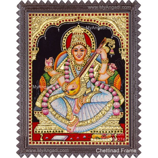 Saraswathi Tanjore Painting