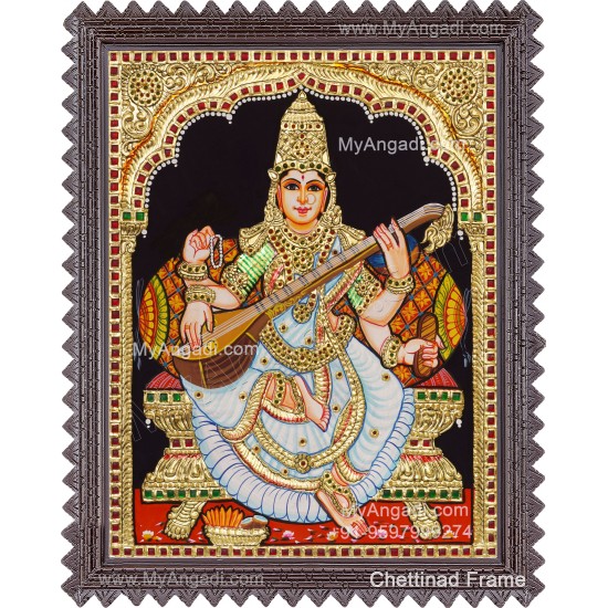 Saraswathi Tanjore Painting