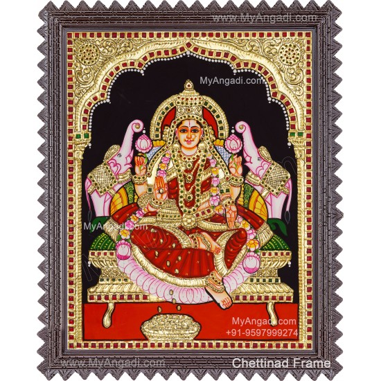 Gajalakshmi Tanjore Painting