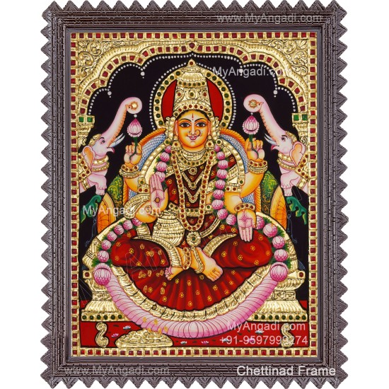 Gajalakshmi Tanjore Painting
