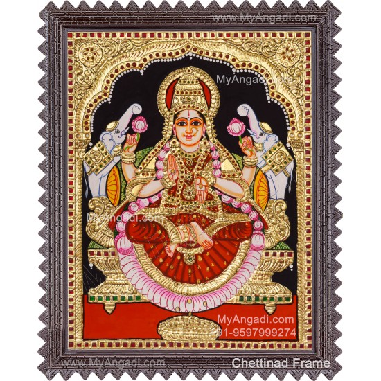 Gajalakshmi Tanjore Painting