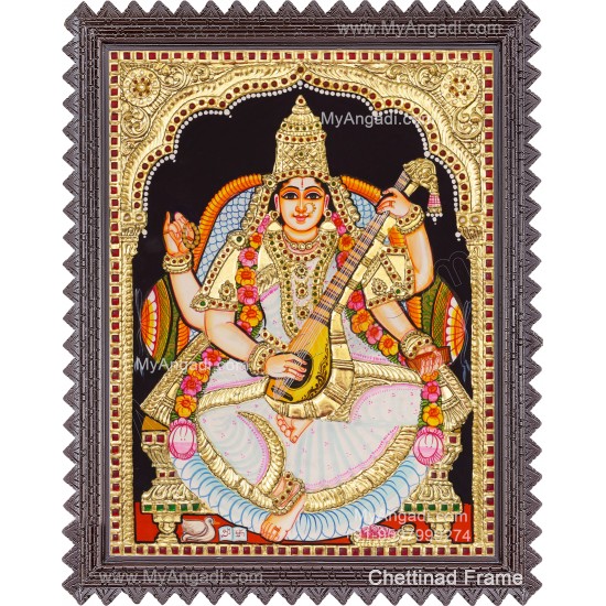 Saraswathi Tanjore Painting