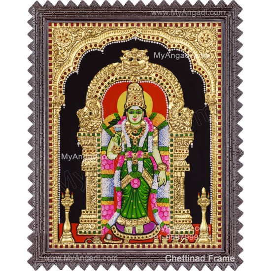 Madurai Meenakshi Amman Tanjore Painting