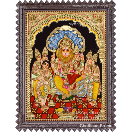 Lakshmi Narasimhar Tanjore Painting