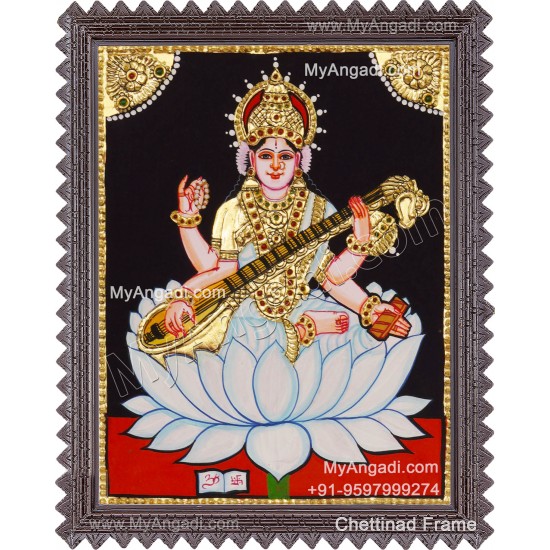 Saraswathi Tanjore Painting