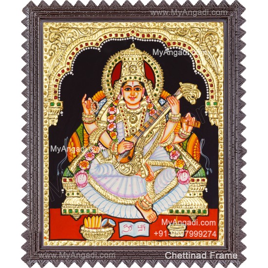 Saraswathi Tanjore Painting