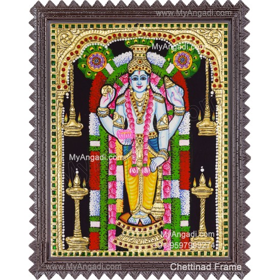 Guruvayurappan Tanjore Painting, Guruvayurappan Tanjore Painting