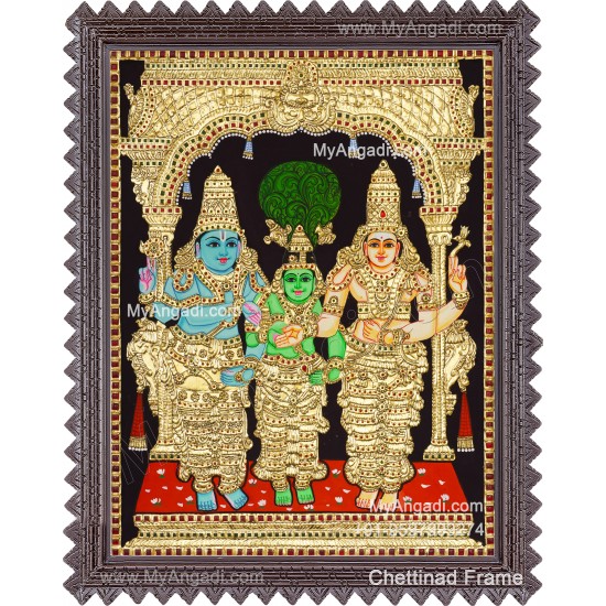 Girija Kalyanam - Shiva Parvati Kalyanam Wedding - Tanjore Painting