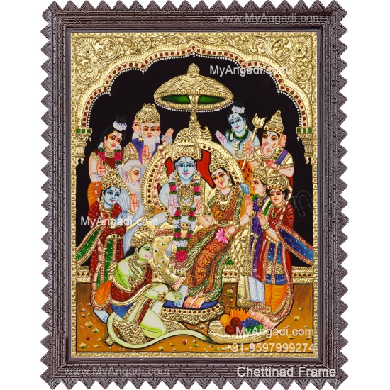 Ramar Pattabhishekam Tanjore Painting Tanjore Painting