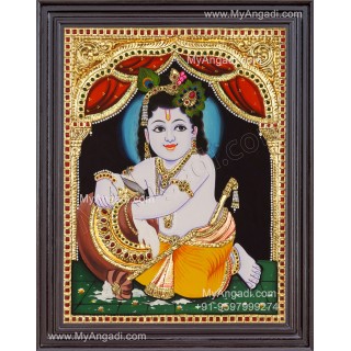 Butter Krishna Tanjore Painting