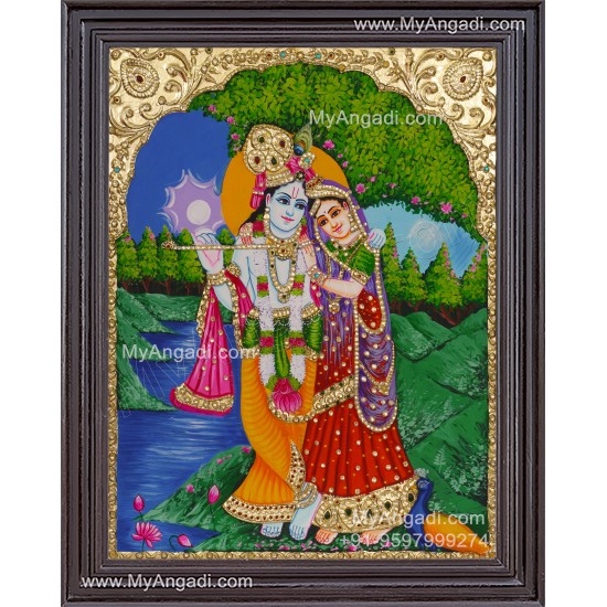Radha Krishna Tanjore Painting