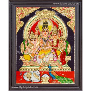 Shivan Family Tanjore Painting