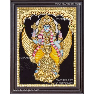 Perumal  Garudar Tanjore Painting