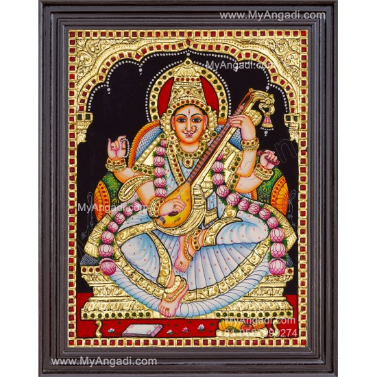 Saraswathi Tanjore Painting