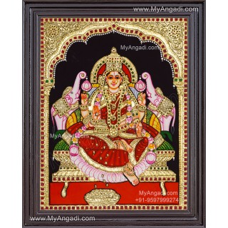 Gajalakshmi Tanjore Painting